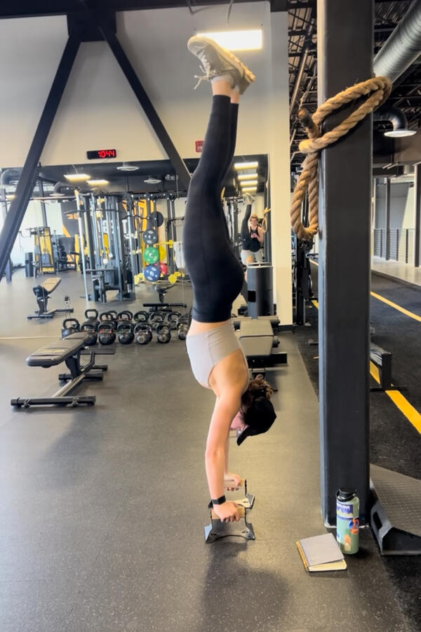 Handstanding in the gym Handstanding in the gym
