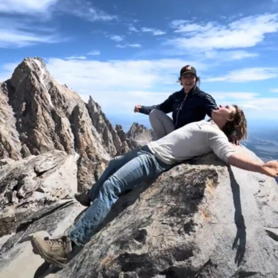 Noah East on the Teton Mountains.