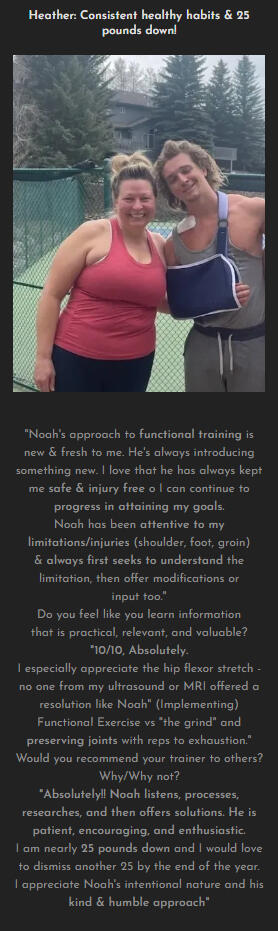 Heather Woman and trainer in front of tennis courts