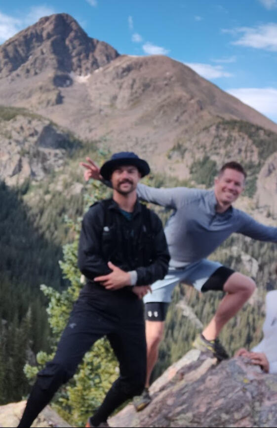 Chuck and Chance Two men in colorado mountains