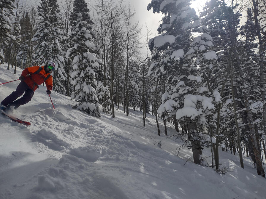 Ben Roof Skiing with Camera gear